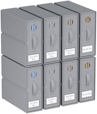 Çarşaf Organizatörleri ve Depolama, 4 Paket, Kraliçe/Kral Boyutu (Gri), Çarşaf Organizatörü, Çarşaflar İçin Kumaş Depolama Kutusu,