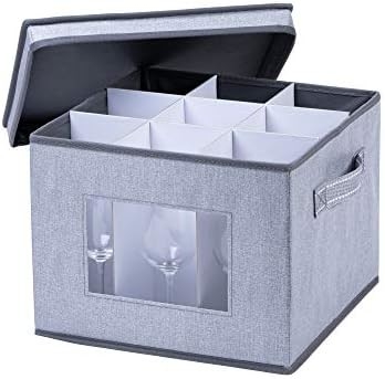 VENO 2 Paket Şarap Cam Saklama Kutusu Kapak ve El ile, Cam Ürünleri, Çin Organizer, Taşınma, Taşıma için Harika.