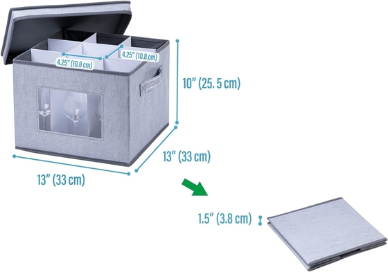 VENO 2 Paket Şarap Cam Saklama Kutusu Kapak ve El ile, Cam Ürünleri, Çin Organizer, Taşınma, Taşıma için Harika.
