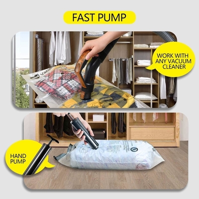 12 Paket vakum depolama çantası (3 X JUMBO, 3 X BÜYÜK, 3 X Orta, 3 X KİŞİ), alan tasarrufu yapan mühürleyici sıkıştırma çantası