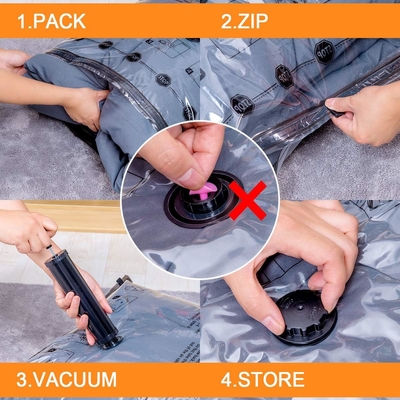 12 Paket vakum depolama çantası (3 X JUMBO, 3 X BÜYÜK, 3 X Orta, 3 X KİŞİ), alan tasarrufu yapan mühürleyici sıkıştırma çantası
