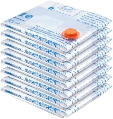 Elektrikli hava pompası olan 8 paket vakum depolama çantası,2 jumbo,2 büyük,2 orta,2 küçük çanta
