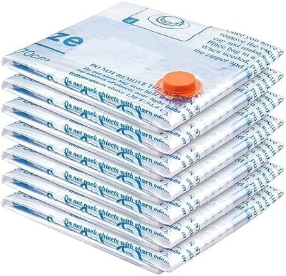 Elektrikli hava pompası olan 8 paket vakum depolama çantası,2 jumbo,2 büyük,2 orta,2 küçük çanta