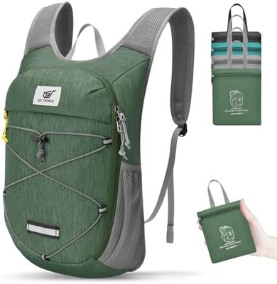SKYSPER Katlanabilir Yürüyüş Sırt Çantası - 10L Küçük Hafif Gündüz Çantası Erkekler için Nefes Alıcı Seyahat Sırt Çantası Kadınlar