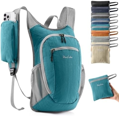 10L Küçük Yürüyüş Sırt Çantası Seyahat Sırt Çantası Hafif Paketlenen Sırt Çantası Kadınlar Erkekler ((Beige)