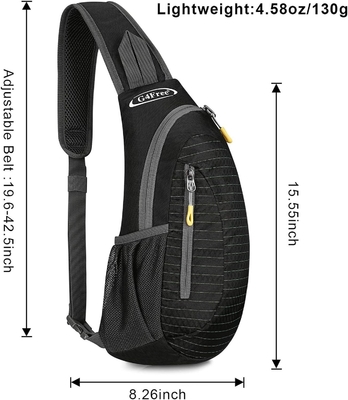 G4Free Sling Bags Erkek ve Kadın Omuz Sırt Çantası Küçük Çapraz Vücut Göğüs Sling Sırt Çantası (Siyah)