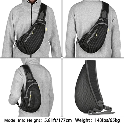 G4Free Sling Bags Erkek ve Kadın Omuz Sırt Çantası Küçük Çapraz Vücut Göğüs Sling Sırt Çantası (Siyah)