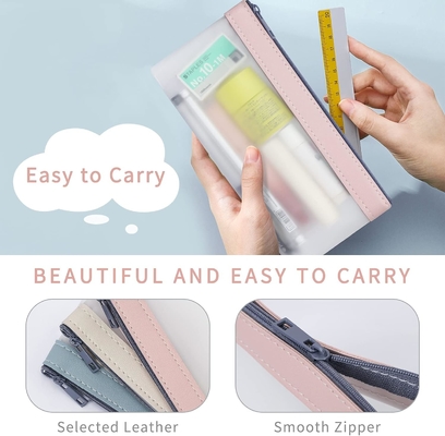 Classycoo Kalem Kutusu 4 Paket Fermuar Kalem Cüzdanı, Çok Fonksiyonlu Açık Kalem Çantası Organizer Kağıtçılığı Depolama Çantası