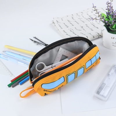 Gloppie Cute Kalem Kutusu Kawaii Kalem Çantası Küçük Kalem Kutusu Sade Kalem Çantaları Fermuarlı Kalem Kutusu Otobüs Kalem Kutusu