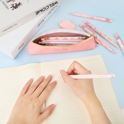 ISuperb 4 Pcs Küçük Kalem Kutusu PU Deri Kalem Çantası Su geçirmez Organizer Depolama Çantası Kadınlar İçin Kozmetik Fermuar Çantası