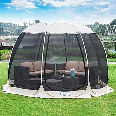Alvantor Ekran Evi Oda Kamp Çadırı Dış Çatı Çatı Çatısı Güneş Gölgesi Altıgen Sığınak Açıgı Duvarlar Su geçirmez 6'x6'