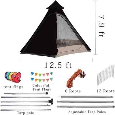 12'x10'x8'Dome Kamp Çadırı 5-6 kişi 4 Sezon Çift Katman Su geçirmez Anti-UV Rüzgar geçirmez Çadırlar Aile Açık Hava Kampı