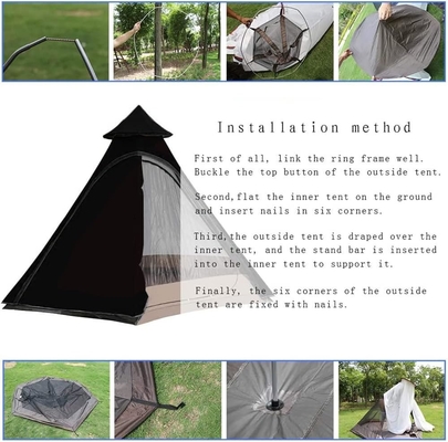 12'x10'x8'Dome Kamp Çadırı 5-6 kişi 4 Sezon Çift Katman Su geçirmez Anti-UV Rüzgar geçirmez Çadırlar Aile Açık Hava Kampı