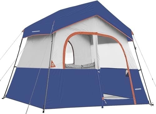 HIKERGARDEN 6 kişilik kamp çadırı - Kamp için taşınabilir kolay kurulmuş aile çadırı, rüzgar geçirmez kumaş kabin çadırı dışarıda