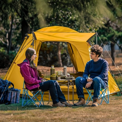 KAZOO 2/4 kişilik Kamp Çadırı Dış Su geçirmez Aile Büyük Çadırlar 2/4 kişilik kolay kurulum Çadırı Veranda Çift katmanlı
