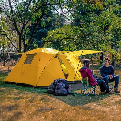 KAZOO 2/4 kişilik Kamp Çadırı Dış Su geçirmez Aile Büyük Çadırlar 2/4 kişilik kolay kurulum Çadırı Veranda Çift katmanlı