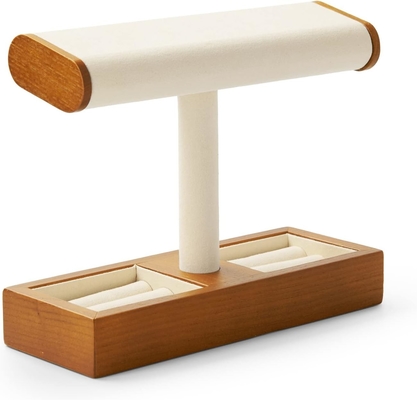 Katı Ahşap Saat Ekranı Stand T-bar Watch Stand Mücevher Sahibi Stand Saat Kulesi Erkekler için Saat Sahibi Organizer Erkekler için