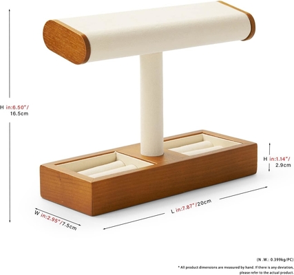 Katı Ahşap Saat Ekranı Stand T-bar Watch Stand Mücevher Sahibi Stand Saat Kulesi Erkekler için Saat Sahibi Organizer Erkekler için