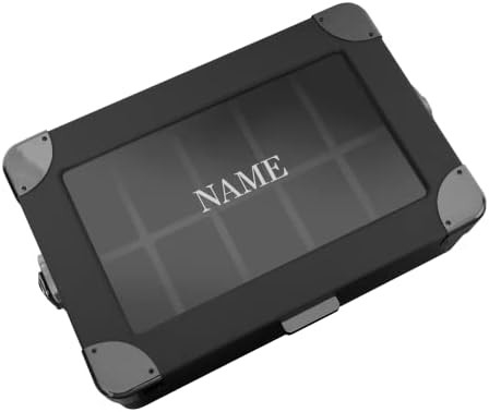 CASE ELEGANCE Askeri 10 Slot Saat Kutusu Erkekler için CASE Organizer, Gerçek Cam Üstü, Modüler Valet Tepsisi,