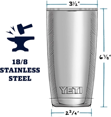Rambler 20 oz paslanmaz çelik vakum yalıtımlı tumbler w/MagSlider Kapak
