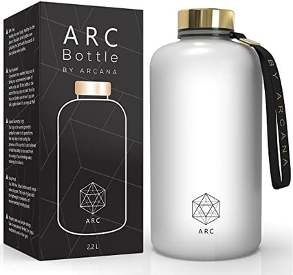 ARCANA Arc Su Şişesi Zaman İşaretiyle - İçme Zamanları ile Motivasyonel Su Şişeleri - BPA Serbest Dondurulmuş Plastik