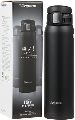 Zojirushi SM-SA60BA Paslanmaz Çelik Vakum İzole Çay, 1 Sayım (1 Paket), Siyah, 20 oz