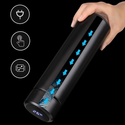 LED sıcaklık göstergesi olan su şişesi,İki duvarlı vakum yalıtımlı su şişesi,Stainless Steel spor otomobil