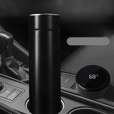 LED sıcaklık göstergesi olan su şişesi,İki duvarlı vakum yalıtımlı su şişesi,Stainless Steel spor otomobil