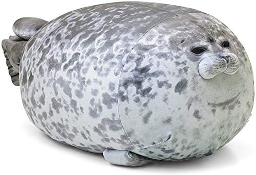 MerryXD Chubby Blob Seal Yastık,Doldurulmuş Pamuk Plüş Hayvan Oyuncağı Tatlı Okyanus Orta ((17.6 inç)