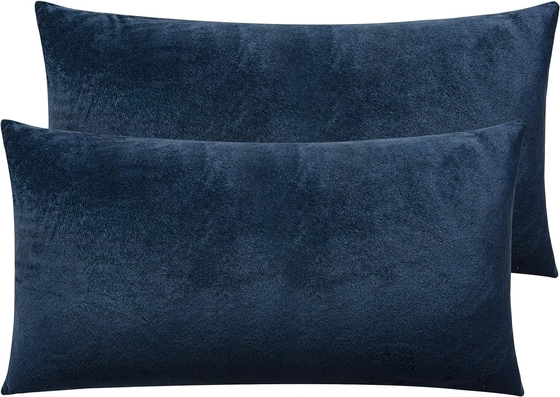 NTBAY 2 Paket Zippered Velvet King Yastık Kapakları, Süper Yumuşak ve Konforlu Lüks Pürüzlü Flannel Yastık Kapakları Zipper ile, 20x36