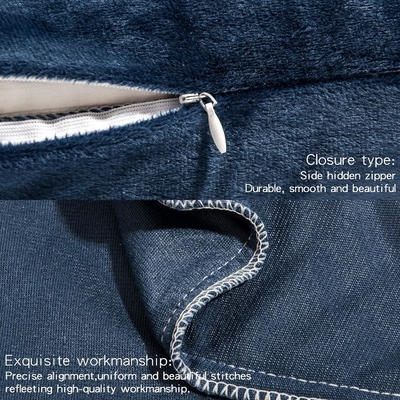 NTBAY 2 Paket Zippered Velvet King Yastık Kapakları, Süper Yumuşak ve Konforlu Lüks Pürüzlü Flannel Yastık Kapakları Zipper ile, 20x36