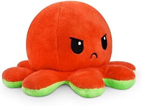 TeeTurtle - Orijinal Dönüştürülebilir Ahtapot Plushie - Sevgi + Nefret - Tatlı Duygusal Fidget Dolu Hayvanlar