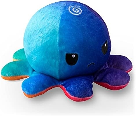TeeTurtle - Orijinal Dönüştürülebilir Ahtapot Plushie - Sevgi + Nefret - Tatlı Duygusal Fidget Dolu Hayvanlar