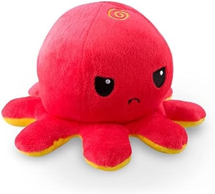 TeeTurtle - Orijinal Dönüştürülebilir Ahtapot Plushie - Sevgi + Nefret - Tatlı Duygusal Fidget Dolu Hayvanlar