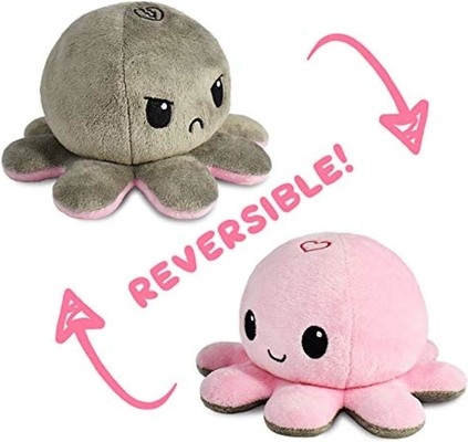 TeeTurtle - Orijinal Dönüştürülebilir Ahtapot Plushie - Sevgi + Nefret - Tatlı Duygusal Fidget Dolu Hayvanlar