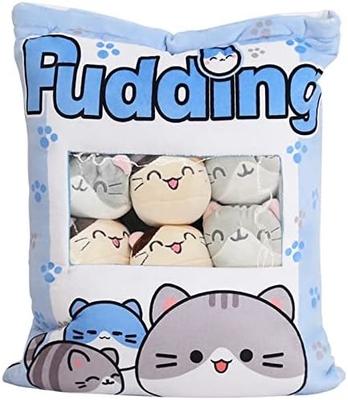 REFAHB Tatlı Yumurtalı Yastık Yastık Atma Çıkarılabilir Dolu Hayvan Oyuncakları Kızlar için Yaratıcı Hediyeler (Kitten)