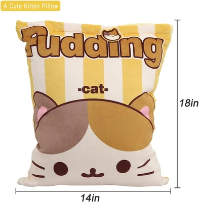 REFAHB Tatlı Yumurtalı Yastık Yastık Atma Çıkarılabilir Dolu Hayvan Oyuncakları Kızlar için Yaratıcı Hediyeler (Kitten)