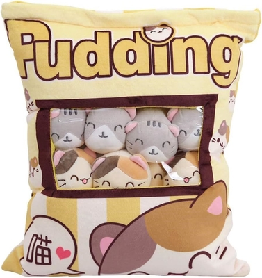 REFAHB Tatlı Yumurtalı Yastık Yastık Atma Çıkarılabilir Dolu Hayvan Oyuncakları Kızlar için Yaratıcı Hediyeler (Kitten)