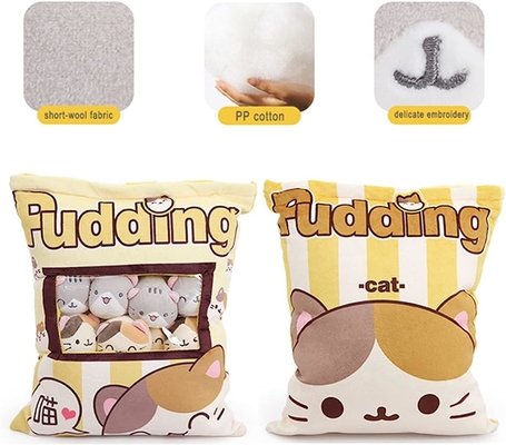 REFAHB Tatlı Yumurtalı Yastık Yastık Atma Çıkarılabilir Dolu Hayvan Oyuncakları Kızlar için Yaratıcı Hediyeler (Kitten)