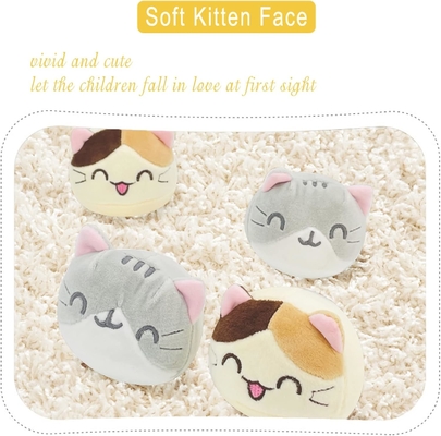 REFAHB Tatlı Yumurtalı Yastık Yastık Atma Çıkarılabilir Dolu Hayvan Oyuncakları Kızlar için Yaratıcı Hediyeler (Kitten)