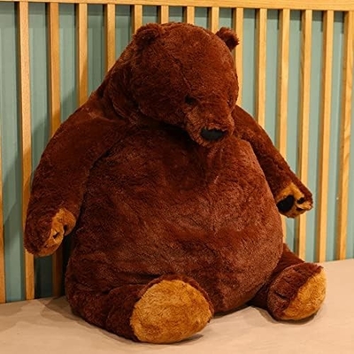 23.6in Koyu Kahverengi Teddy Ayı Plüş Oyuncak Simülasyonu Djungelskog Teddy Ayı Dolu Hayvan Bebek Ev