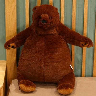 23.6in Koyu Kahverengi Teddy Ayı Plüş Oyuncak Simülasyonu Djungelskog Teddy Ayı Dolu Hayvan Bebek Ev