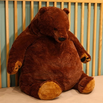 23.6in Koyu Kahverengi Teddy Ayı Plüş Oyuncak Simülasyonu Djungelskog Teddy Ayı Dolu Hayvan Bebek Ev
