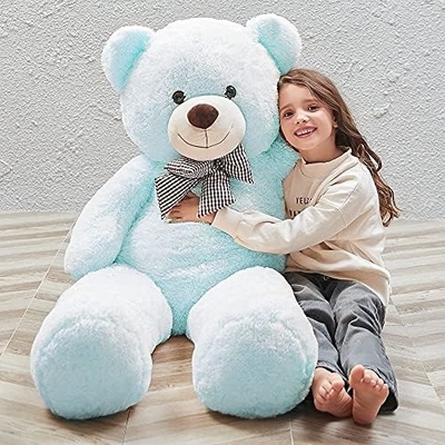 Misscindy Dev Teddy Ayisi Kız Arkadaşı veya Çocuklar için 47 inçlik Plüş Dolu Doldurulmuş Hayvanlar, (Beyaz)