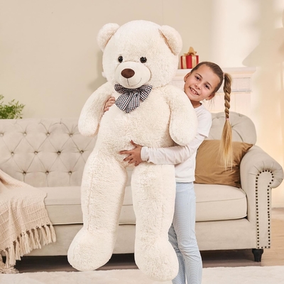 Misscindy Dev Teddy Ayisi Kız Arkadaşı veya Çocuklar için 47 inçlik Plüş Dolu Doldurulmuş Hayvanlar, (Beyaz)
