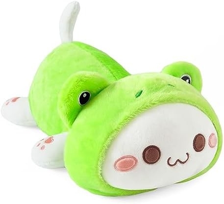 Onsoyours Cute Kitten Plush Toy 25.5 inç Dolu Hayvan Evcil Hayvan Kitty Yumuşak Anime Kedi Çocuklar için Büyük Plush Yastık (Beyaz A, 25.5