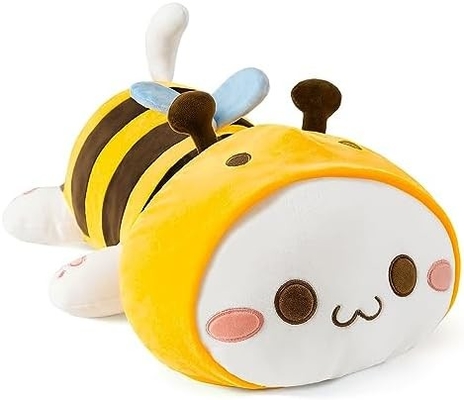 Onsoyours Cute Kitten Plush Toy 25.5 inç Dolu Hayvan Evcil Hayvan Kitty Yumuşak Anime Kedi Çocuklar için Büyük Plush Yastık (Beyaz A, 25.5