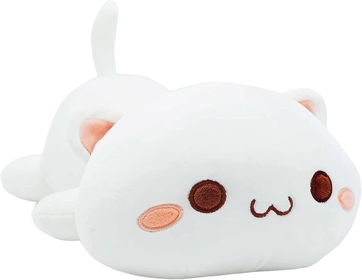 Onsoyours Cute Kitten Plush Toy 25.5 inç Dolu Hayvan Evcil Hayvan Kitty Yumuşak Anime Kedi Çocuklar için Büyük Plush Yastık (Beyaz A, 25.5