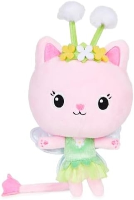 Gabby's Dollhouse, 7 inç Kitty Fairy Purr-ific Plüş Oyuncağı, 3 yaş ve üstü için Çocuk Oyuncakları
