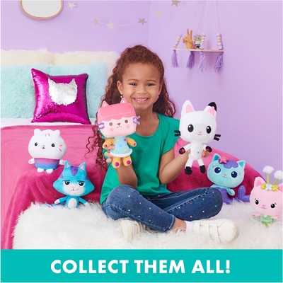 Gabby's Dollhouse, 7 inç Kitty Fairy Purr-ific Plüş Oyuncağı, 3 yaş ve üstü için Çocuk Oyuncakları